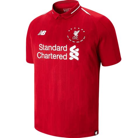 New Balance Liverpool 2018 19 Ucl 6 Star Mens Red Home Stadium Jersey