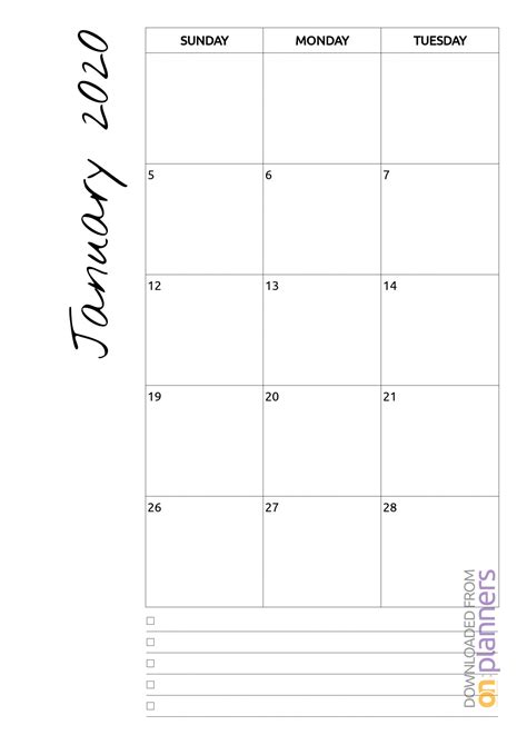 Free Printable Calendar With Notes Month Calendar Printable