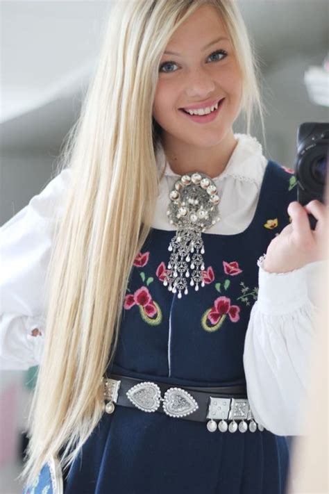 Erica Kvam A Bunad Of Norway Norwegian Clothing Swedish Women