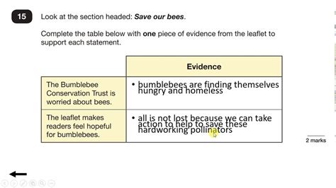 2019 Ks2 Sats Reading Paper Walkthrough Fact Sheet About Bumblebees