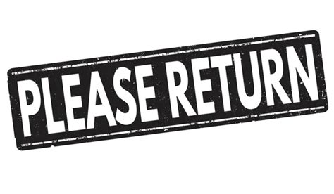 Please Return Stamp Stock Vector By ©roxanabalint 118826014