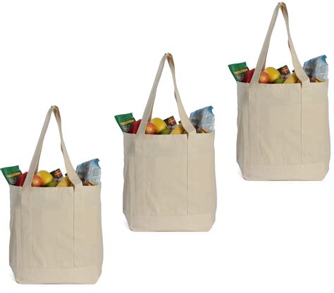 Earthwise Reusable Grocery Bags X Large 100 Cotton Canvas Shopping