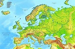 Mapa de Europa Físico 🥇 IMÁGENES | Mapas del Continente Europeo