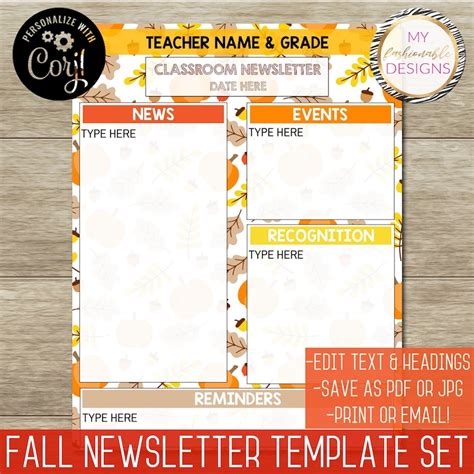 Free Fall Newsletter Templates