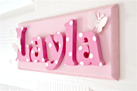 Kids door ,nursey room ,newborn hospital door name, sign hanger ,name plate. Layla's door name plaque - www.suggys.co.uk/Leanne | Door ...