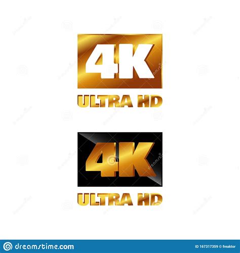 4k Ultra Hd Logo Symbol 4k Uhd Sign Mark Ultra High Definition