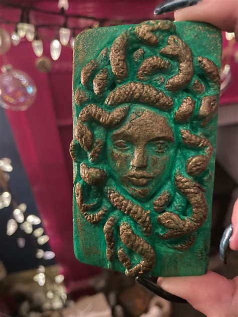 Medusa Goddess Of Snakes Rebirth And Women Plaster Altar Tile Etsy