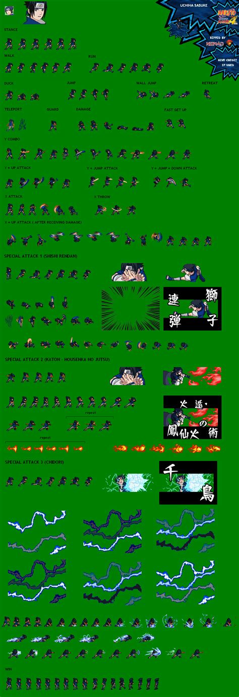 Sasuke No Headband Nor Wristbands Nc3 Sprite Sheet By Degue 1297 On