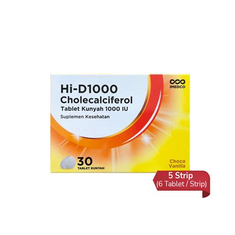 Hi D 1000 Vitamin D3 5 Strip 6 Tabletstrip Hemat Borongan