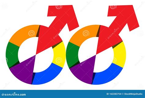 Gay Symbol In Rainbow Color Illustration Vector Rainbow Homosexual