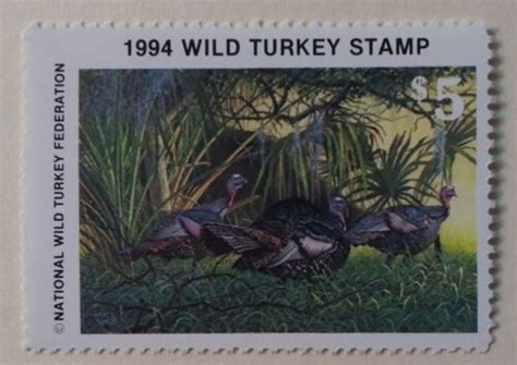 national wild turkey federation stamp 1994 sc nwtf19 mint nh og ebay