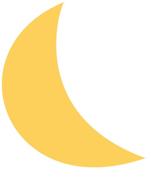 Yellow Crescent Half Moon Vector Clipart Image Free Png Clipartix Images