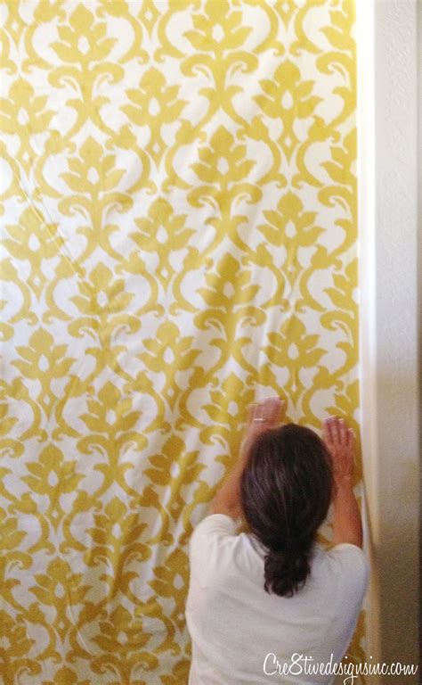 Printed wallpaper would also look great and create the feel of an art piece. How to wallpaper with fabric using starch | Home decor, Decor, Home