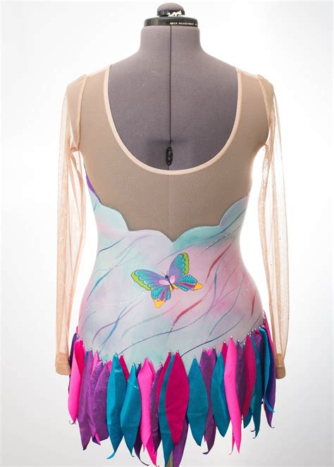 Butterfly Leotard Dress Hand Painted Butterfly Dance Costume Etsy