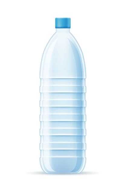Premium Vector Plastic Bottle For Drinking Water Transparent Illustration Isolated On White