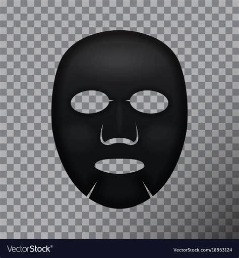 Black Facial Mask Cosmetics Package Design Vector Image