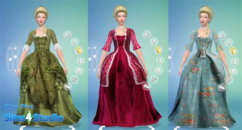 Sims 4 Ccs The Best Rococo Dress By Oh So Rococo