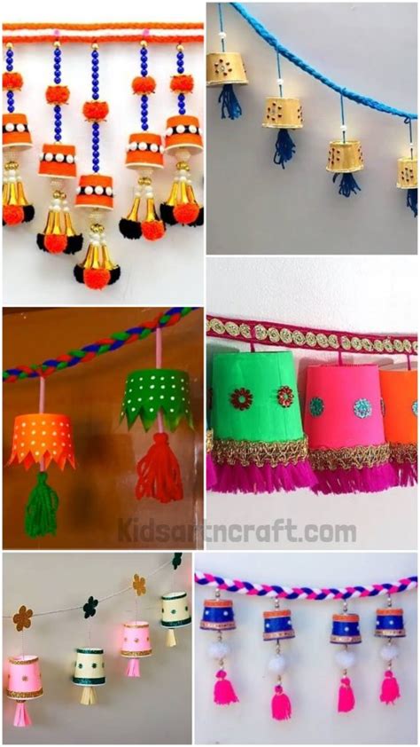 Paper Cup Toran Ideas Kids Art And Craft