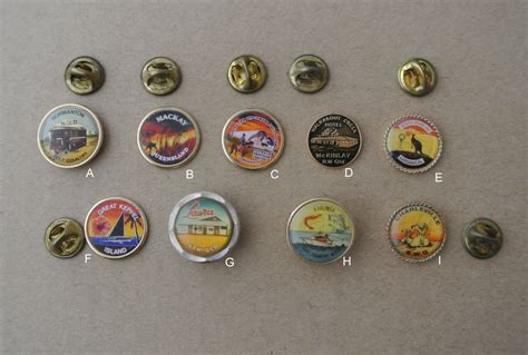 Vintage Australian Travel Souvenir Hat Lapel Pins Badges Australia