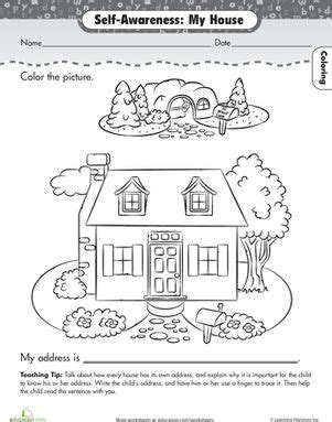 house worksheet educationcom preschool themes