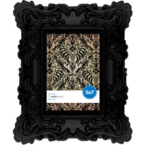 Mainstays 5x7 Chunky Baroque Picture Frame Black