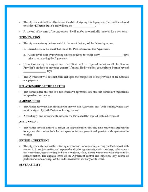 Free Service Contract Template