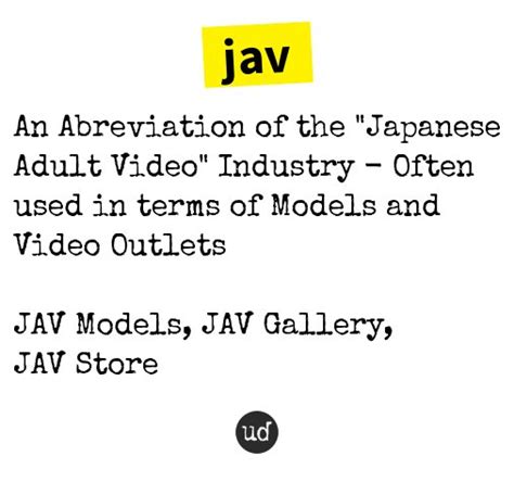 urban dictionary on twitter jav an abreviation of the japanese adult video industry often