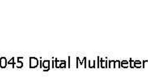Owner Manual Solartron 7045 Digital Multimeter Imgur
