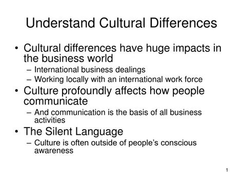 Ppt Understand Cultural Differences Powerpoint Presentation Free