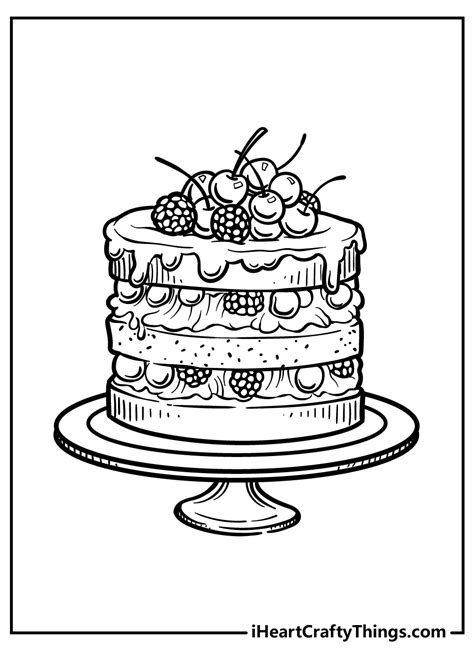 Cake Coloring Pages Updated 2021