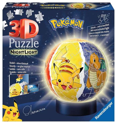 Pok Mon Met Verlichting D Puzzle Ball D Puzzels Producten Nl