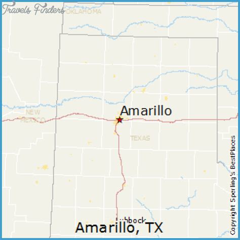 Amarillo Texas Map Travelsfinderscom