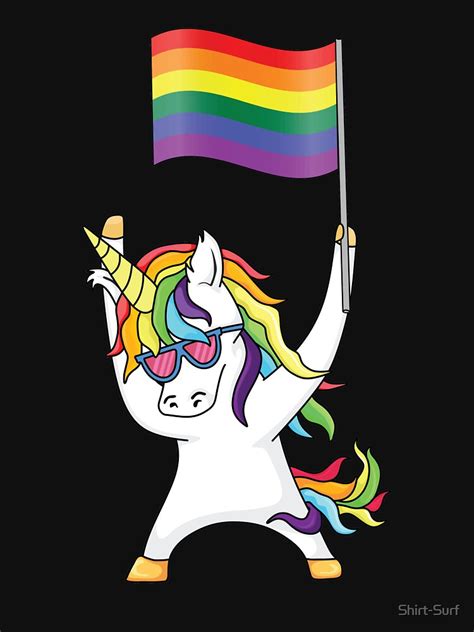 Unicorn In Rainbow Flag Colors Symbol Of Lgbt Gay Community And My