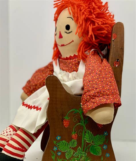 Vintage Large Raggedy Ann Doll Annabelle Doll Vintage Rag Etsy