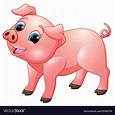 Cute pig animal Royalty Free Vector Image - VectorStock