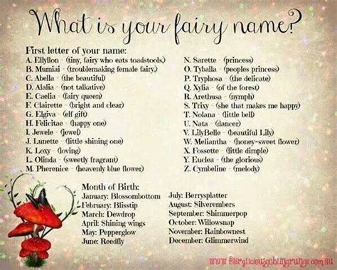 Elf Names Fairy Names Fairy Name