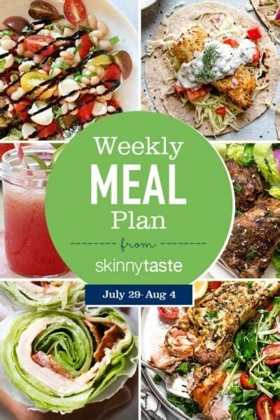 Skinnytaste Meal Plan July 29 August 4 Skinnytaste