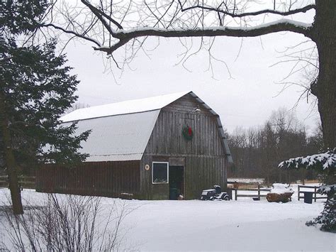 Snow Covered Barn Barn Winter Scenes Around The Worlds