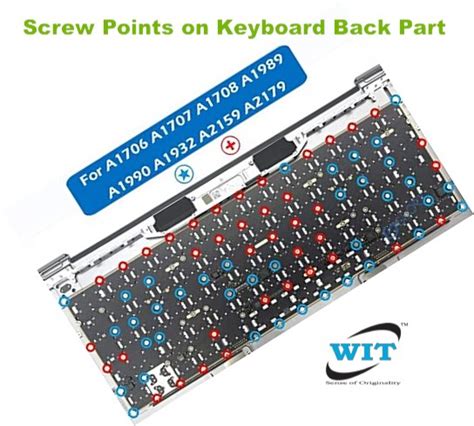 Keyboard Screw Set For Apple Macbook Pro Air A1706 A1707 A1708 A1989