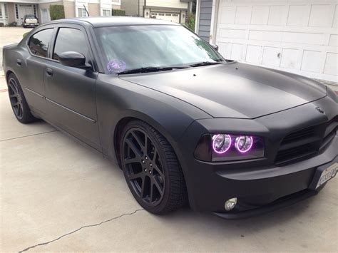 My Car Looks So Pretty Today Matte Black Dodge Charger 9k Racing