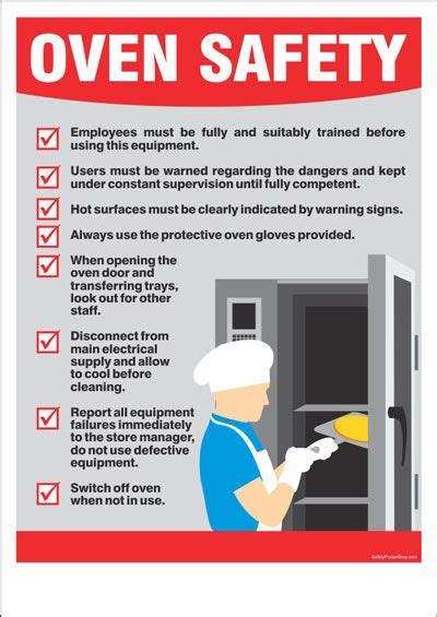 Oven Safety Food Safety Posters Safety Posters Kitchen Safety