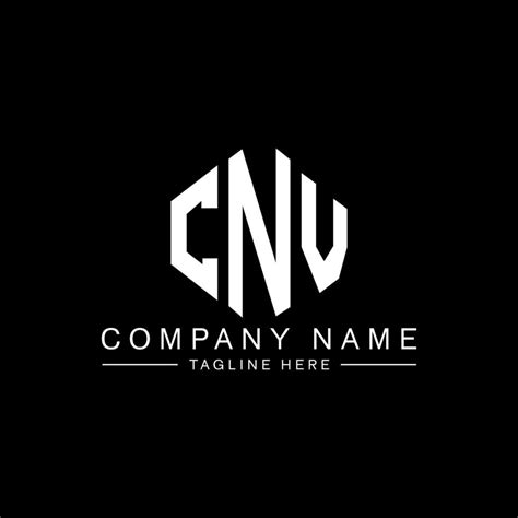 Cnv Brief Logo Design Mit Polygonform Cnv Polygon Und Würfelform Logo
