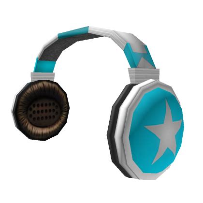 Neon Blue Star Headphones Roblox