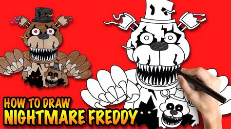 How To Draw Nightmare Freddy From Fnaf 4 Step By Step Easy Drawing