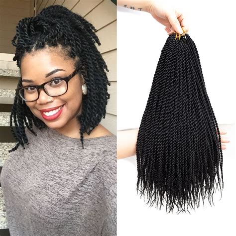 12 Inch 6 Packs Senegalese Twist Crochet Hair Braids Small Crochet