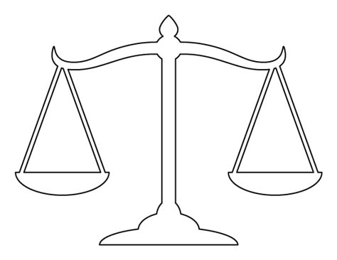 Printable Scales Of Justice Template Justice Scale Justice Symbol