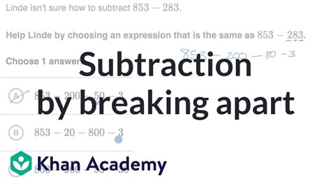 Subtraction By Breaking Apart Youtube
