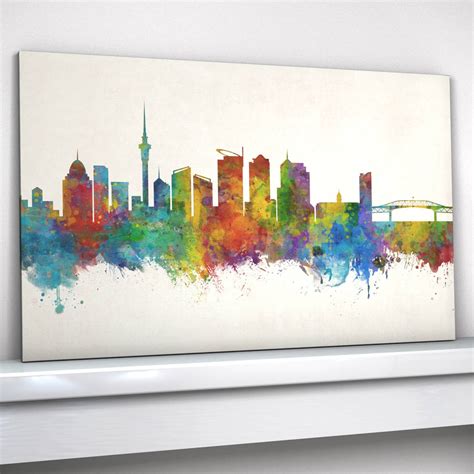 Auckland New Zealand Skyline Art Print By Art Pause