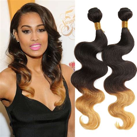 Hot Brazilian Ombre Human Hair Extension12 30 Body Wave Remy Hair Wefts Hair Extensions For