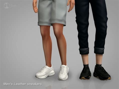 Mens Leather Sneakers 01 By Jius At Tsr Sims 4 Updates